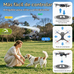Dron con cámara 1080P para niños, adultos y principiantes, mini dron plegable, cuadricóptero RC con 2 baterías, despegue y aterrizaje con una tecla, giro de 360°, control de gestos, regalo de juguete