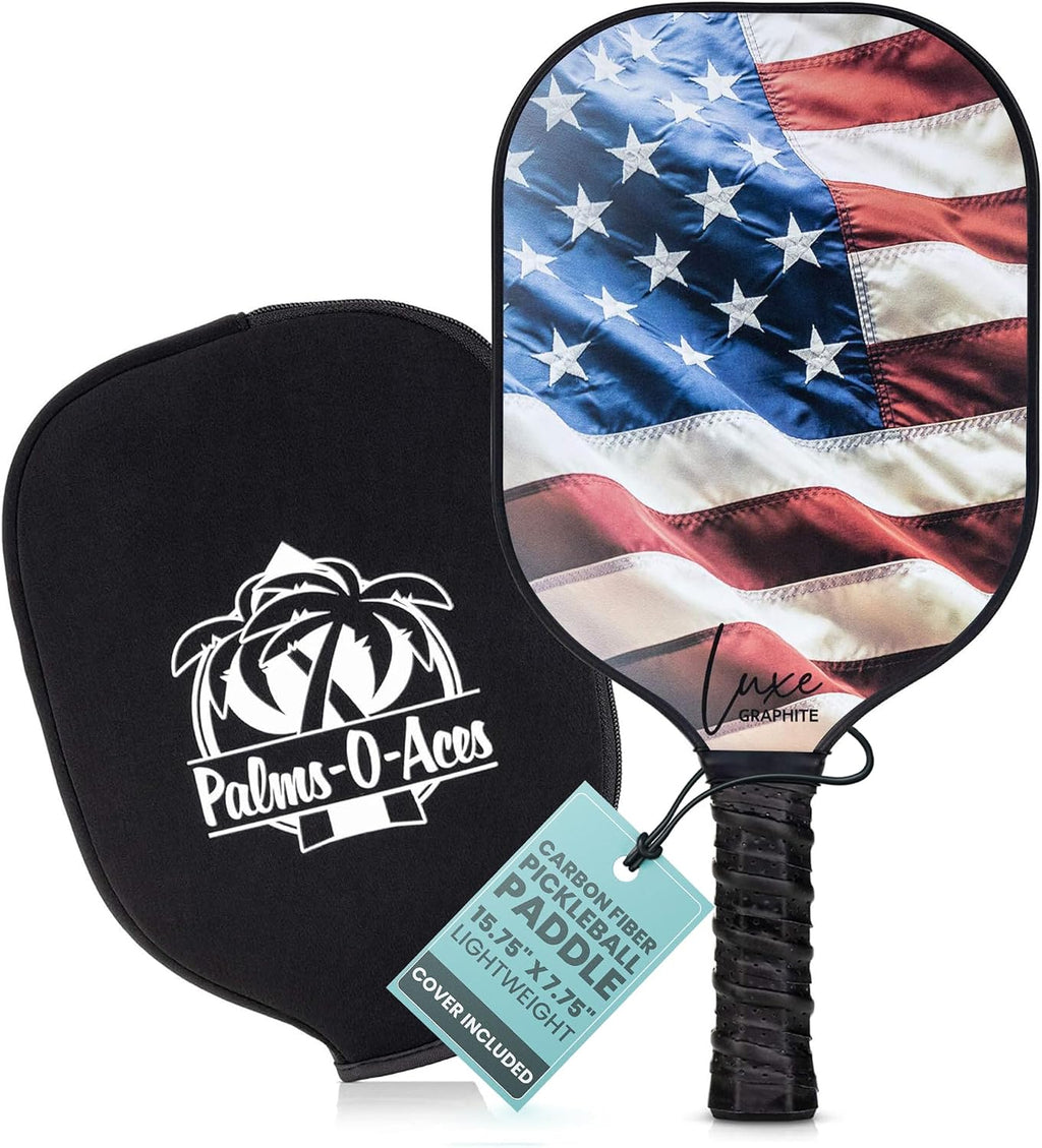 Palms-O-Aces Palas de pickleball de fibra de carbono - Núcleo 16 mm y Aprobadas por USAPA
