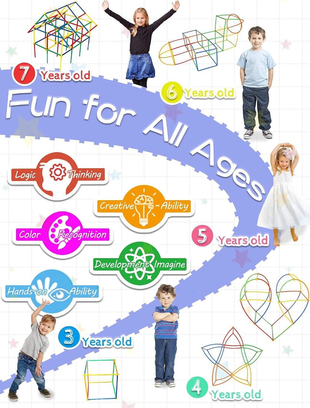 600 juguetes de construcción STEM, juguetes de constructor de paja, juegos de construcción de ingeniería de grado superior para niños, desarrolla habilidades motoras y pensamiento lógico, divertido juguete educativo ideal para regalo