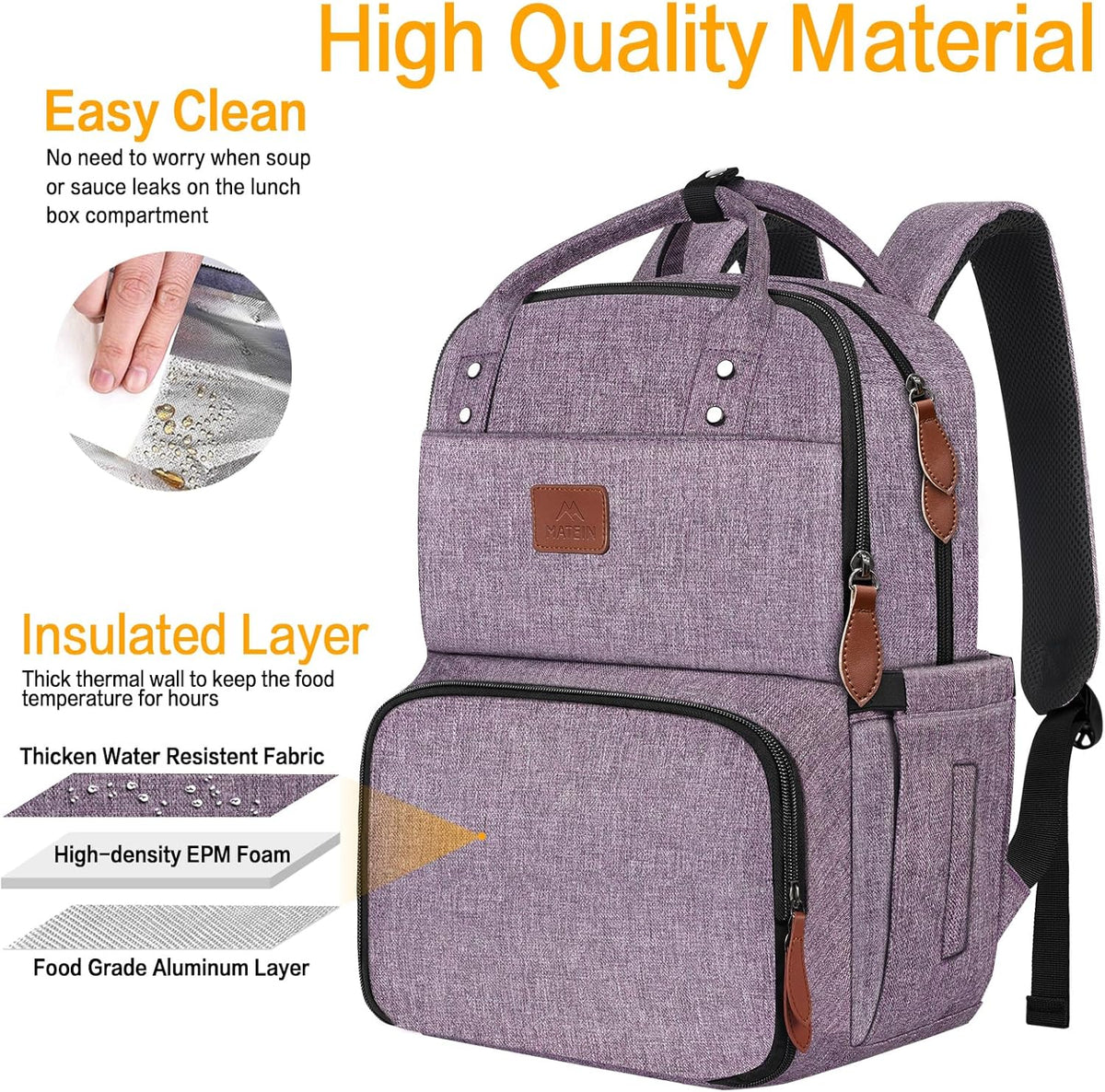 Mochila para niñas con lonchera, mochilas aisladas para mujer con c...
