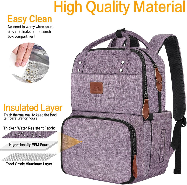 Mochila para niñas con lonchera, mochilas aisladas para mujer con c...