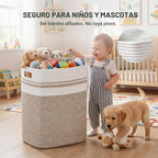OIAHOMY - Cesta de lavandería de 91L, cesta de lavandería extragrande, cesta plegable de cuerda de algodón, cesta de almacenamiento tejida para mantas, ropa, almohadas - 16x15x24 - Amarillo