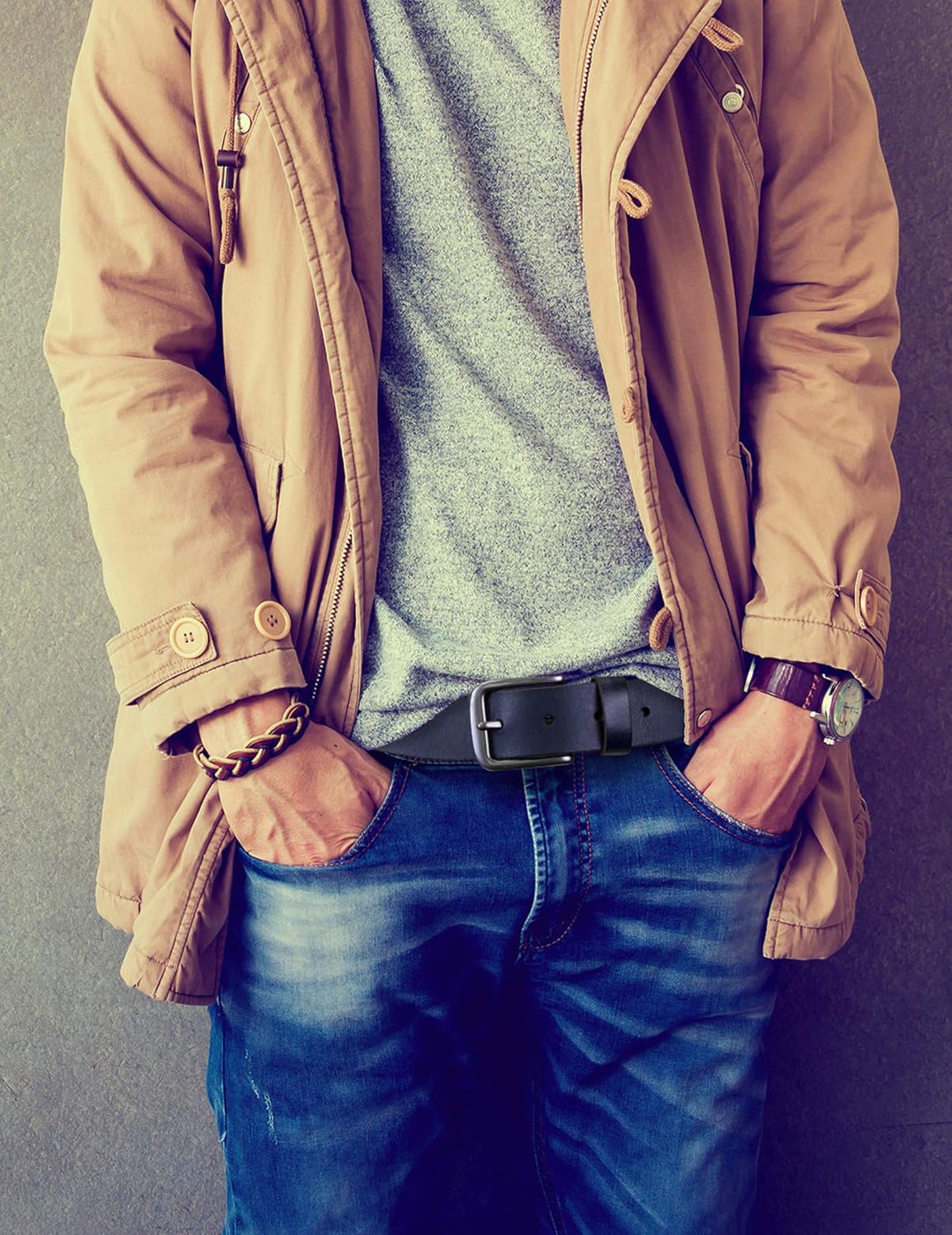 Timberland - Cinturón de piel clásico para hombre