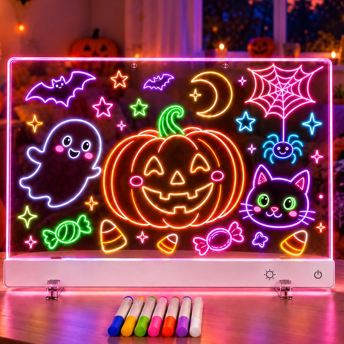 Tablero de dibujo LED recargable de 16 pulgadas | Manualidades de Halloween