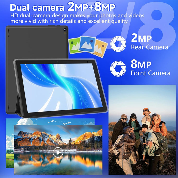 Tablet Android 15 de 10 pulgadas, 8GB RAM 32GB ROM Potente CPU de c...