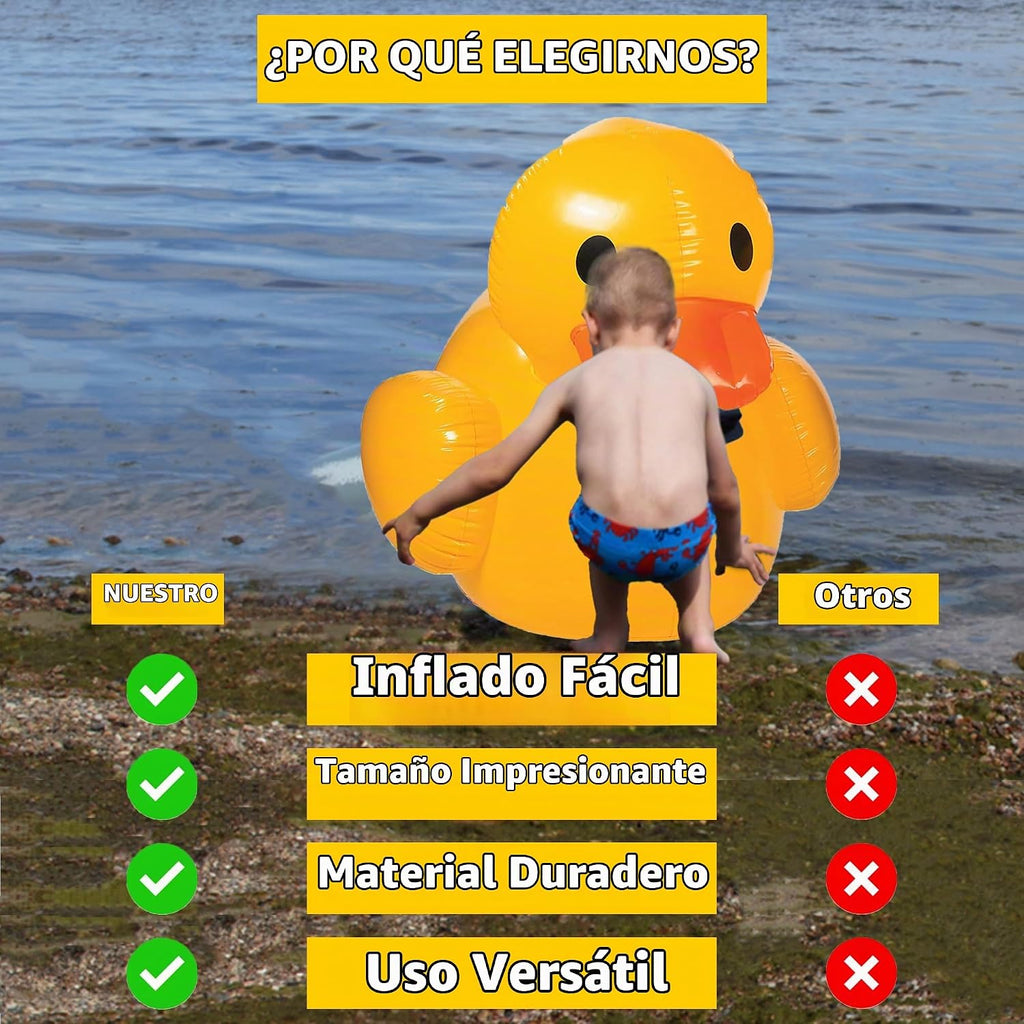 Fun Express Giant Inflatable Rubber Duck, 4 Feet, Yellow