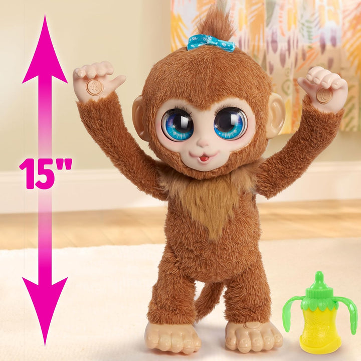 FurReal Peanut El Mono Juguetón Interactivo, Peluche Realista de 15...