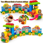 CONVENTEJOY Juego de 90 bloques de construcción clásicos para niños pequeños de 3 a 6 años, juguete educativo de tren de ladrillos de construcción grandes, juguetes STEM compatibles con las principales marcas, regalo para niños