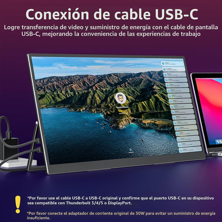 VisionOwl Monitor Portátil Grande de 18.5 Pulgadas 1080P FHD 100Hz...