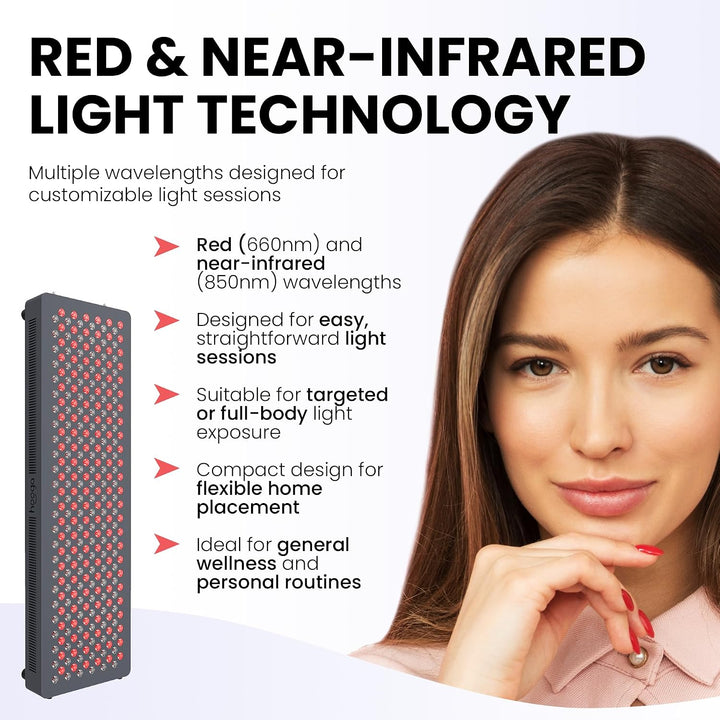 Terapia de luz roja por Hooga, 660nm 850nm, terapia de luz LED cerc...