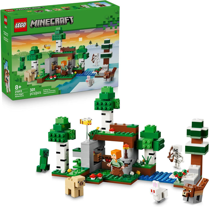 LEGO Minecraft Primera Aventura Nocturna 21593 | Juguetes de constr...