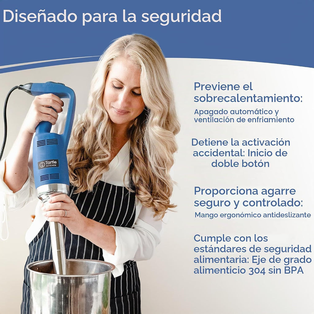 TK - Licuadora de inmersión comercial de 750 W, resistente para