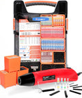 Kuject AWG26-10 - Kit de mini pistola termorretráctil, 820 conectores de alambre de sellado de soldadura y tubo termorretráctil, kit de conectores de alambre termorretráctil impermeable con pistola de