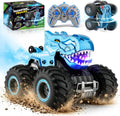 pinkking Monster Truck Juguetes Camión RC Dinosaurio, control remoto con luz y rociador, juguetes RC de dinosaurio para niños, giros de 360° y vehículo monstruo a la deriva con carga Tipo-C para