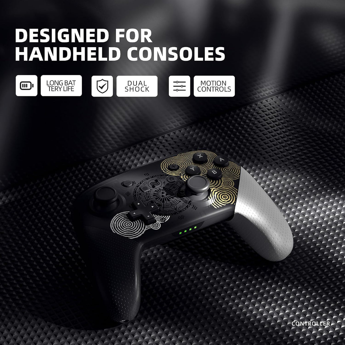 Controlador Pro Inalámbrico YKASEK para Switch con Estuche de Transporte, Gamepad Remoto compatible con Switch, NFC/Vibración Dual/Captura de Pantalla/Función de Activación, Negro/Blanco