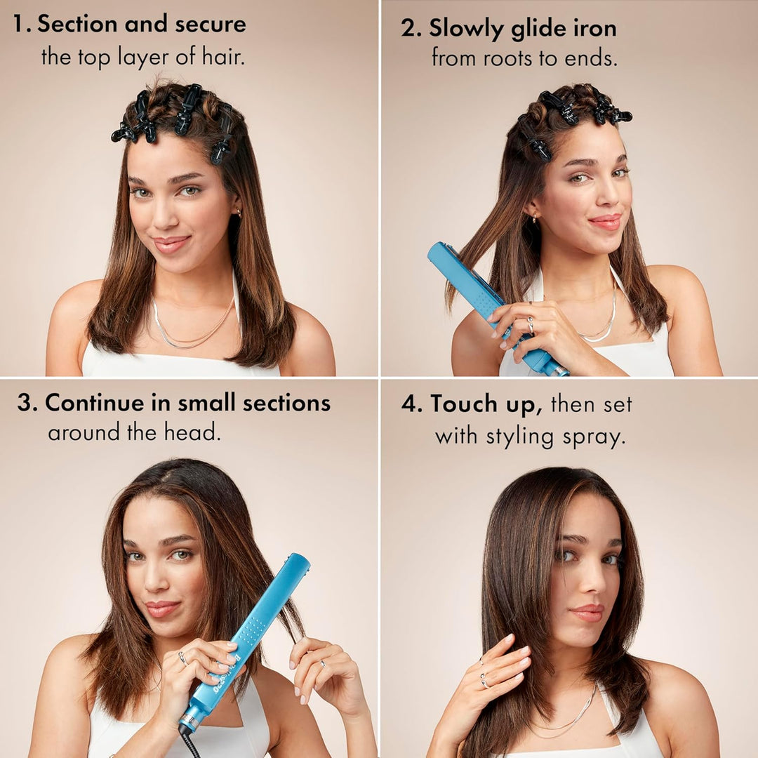 BabylissPRO Nano Titanium Ionic Hair Straightener, Professional Fla...