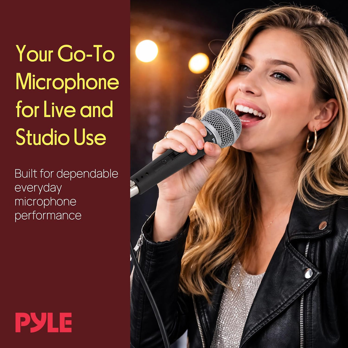Pyle PDMIC59 - Micrófono vocal dinámico profesional, micrófono de m...