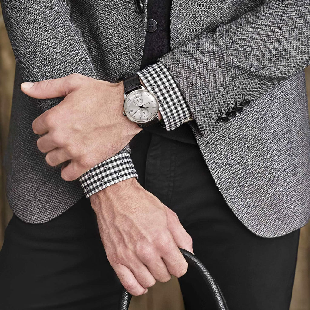 FEICE Bauhaus automático para hombre, reloj analógico mecánico para hombre, casual, impermeable, antichoque, reloj de vestir inoxidable, regalos únicos, FM212, reloj plateado.