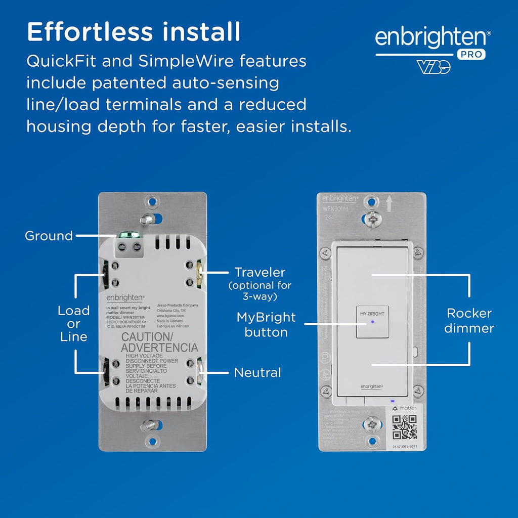 Interruptor de luz regulador inteligente, materia, MyBright