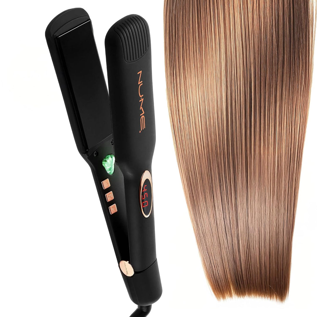 NuMe Megastar X - Plancha de turmalina para el cabello, plancha pla...