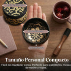 Juego de cuencos tibetanos – Cuenco de meditación fácil de jugar y apto para principiantes con cojín, mazo y estuche | Alivio del estrés y atención plena | Listo para regalo