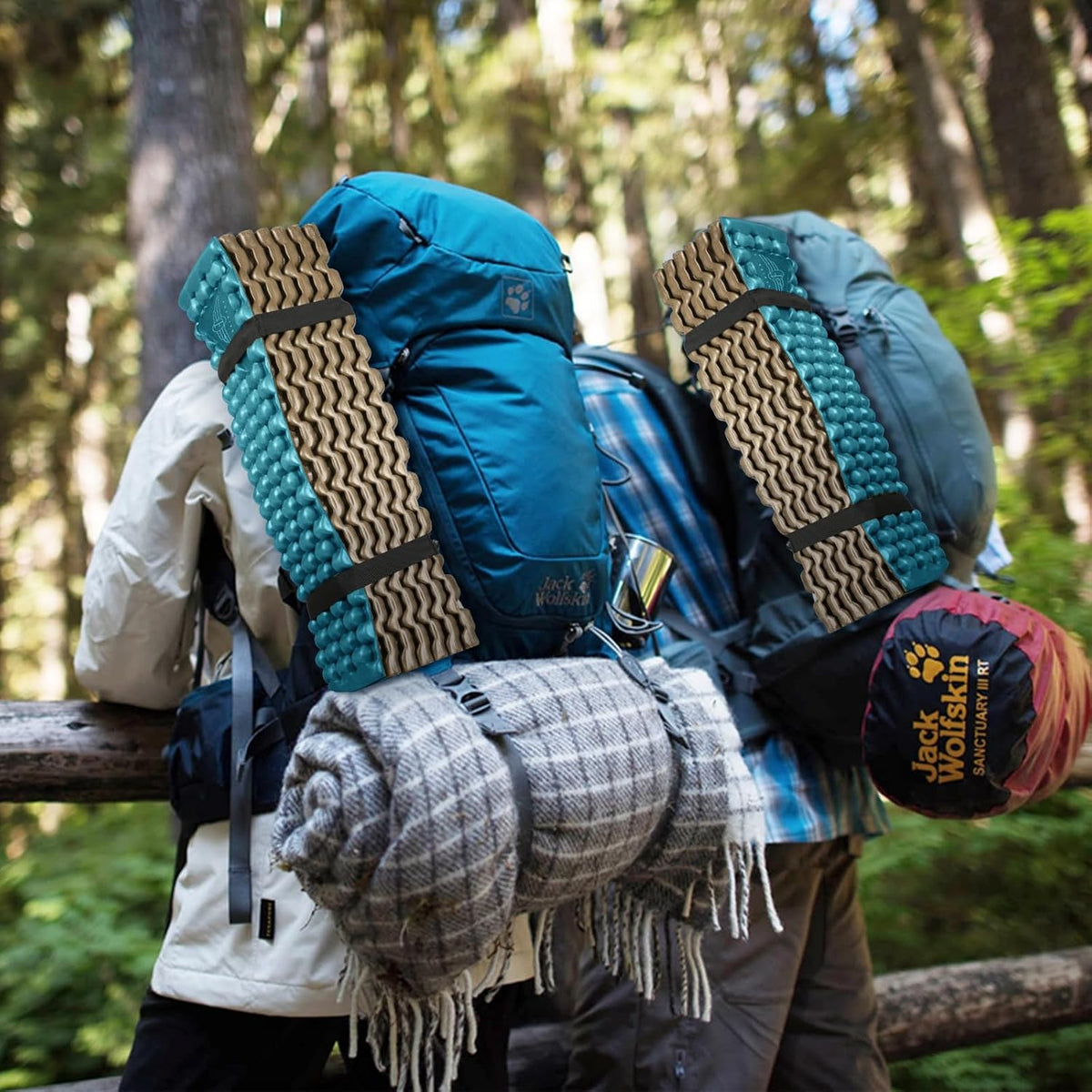 Almohadillas de espuma para acampar para senderismo, colchón ultraligero de celda cerrada, tapete suave impermeable para adultos, esterillas anchas de picnic y yoga, almohadilla de dormir plegable
