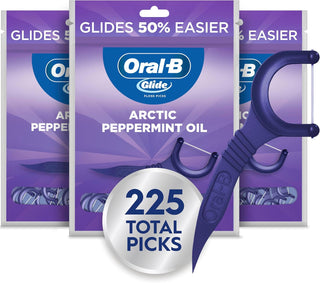 Oral-B Glide Púas de hilo dental de menta con sabor a aceite de men...