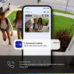 Chamberlain myQ Video Doorbell | Cámara 2K, batería/cableada, visión nocturna a color, vista en vivo con conversación bidireccional, detección de movimiento y alertas en tiempo real, vista amplia de