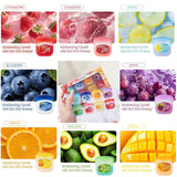 Juego de 8 bálsamos labiales con sabor a fruta, mini mascarilla lab...