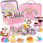 Juego de té de princesa con cafetera, juego de simulación para