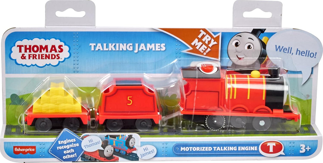 Thomas &amp; Friends Tren de juguete motorizado Talking James Motor...