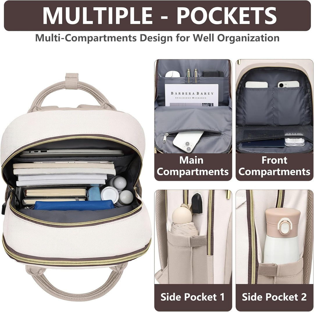 Mochila para laptop para mujer, bolsa de trabajo, mochila de viaje...