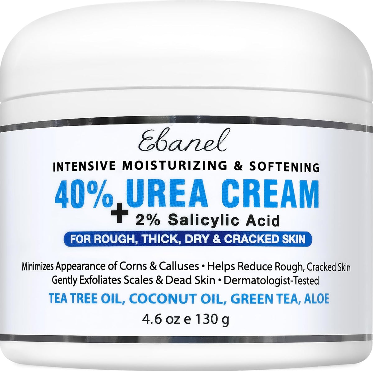 Ebanel Crema de urea 40% más ácido salicílico 2%, crema para pies p...