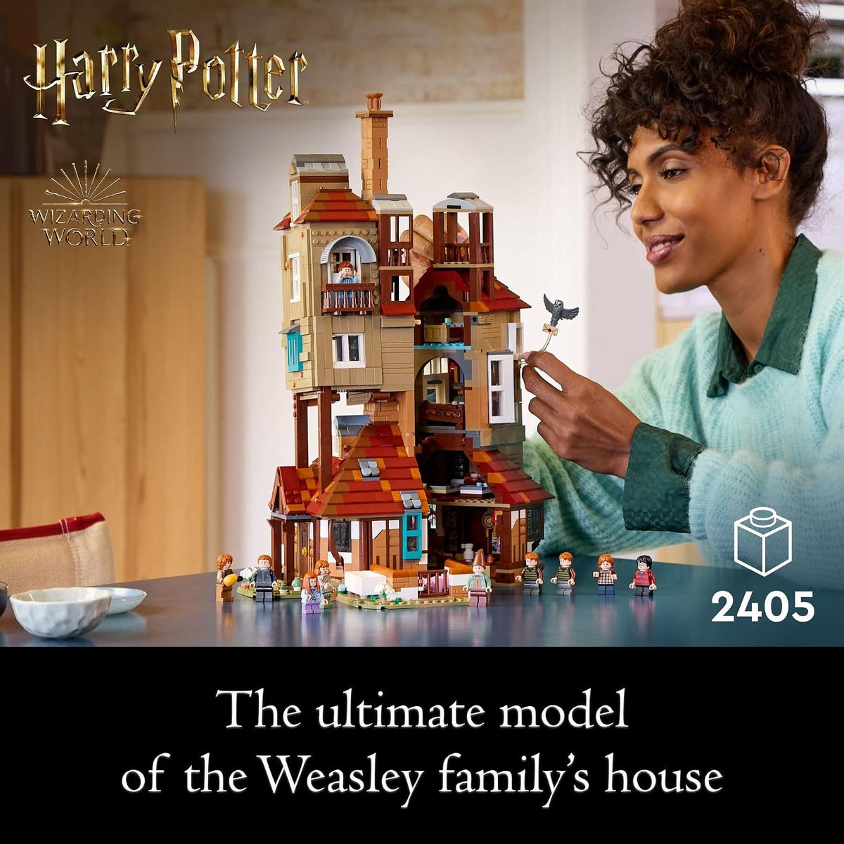 LEGO Harry Potter La casa madriguera conjuntos de construcción para adultos - Kits de casa de la familia Weasley de Harry Potter coleccionables con 10 minifiguras - Regalos para hombres y mujeres