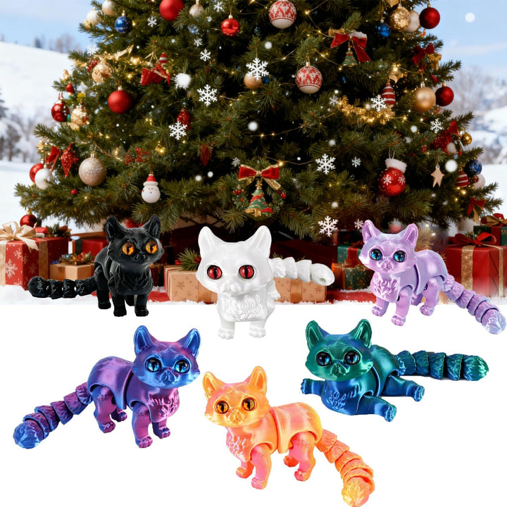 QINGMIAO Kit de 6 piezas impresas en 3D para gatos