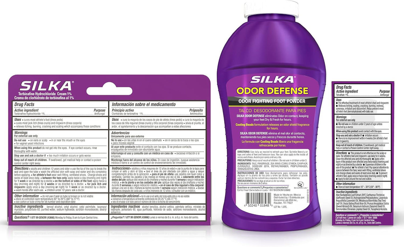 Kit de Cuidado de Emergencia para Pies Silka, Líquido Antifúngico d...