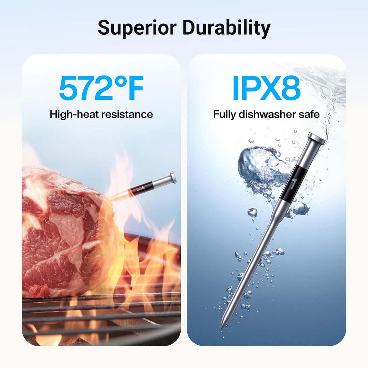 ThermoMaven Termómetro de carne inalámbrico Bluetooth inteligente con