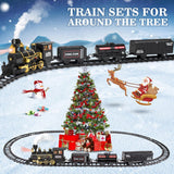 BainGesk Juego de tren de Navidad con vapor luces y