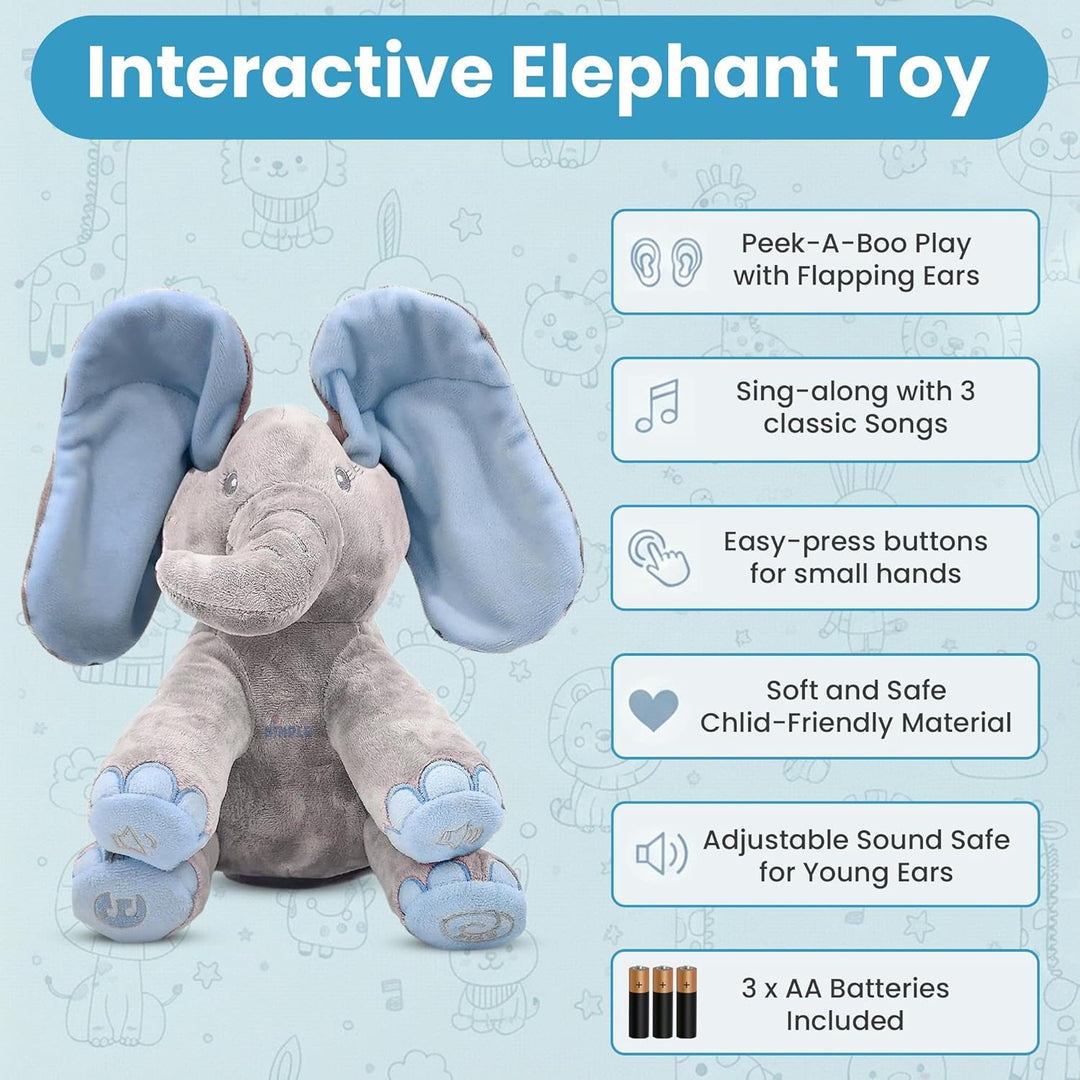 Dimple Kyle Elefante de peluche juguete animado - Elefante azul can...