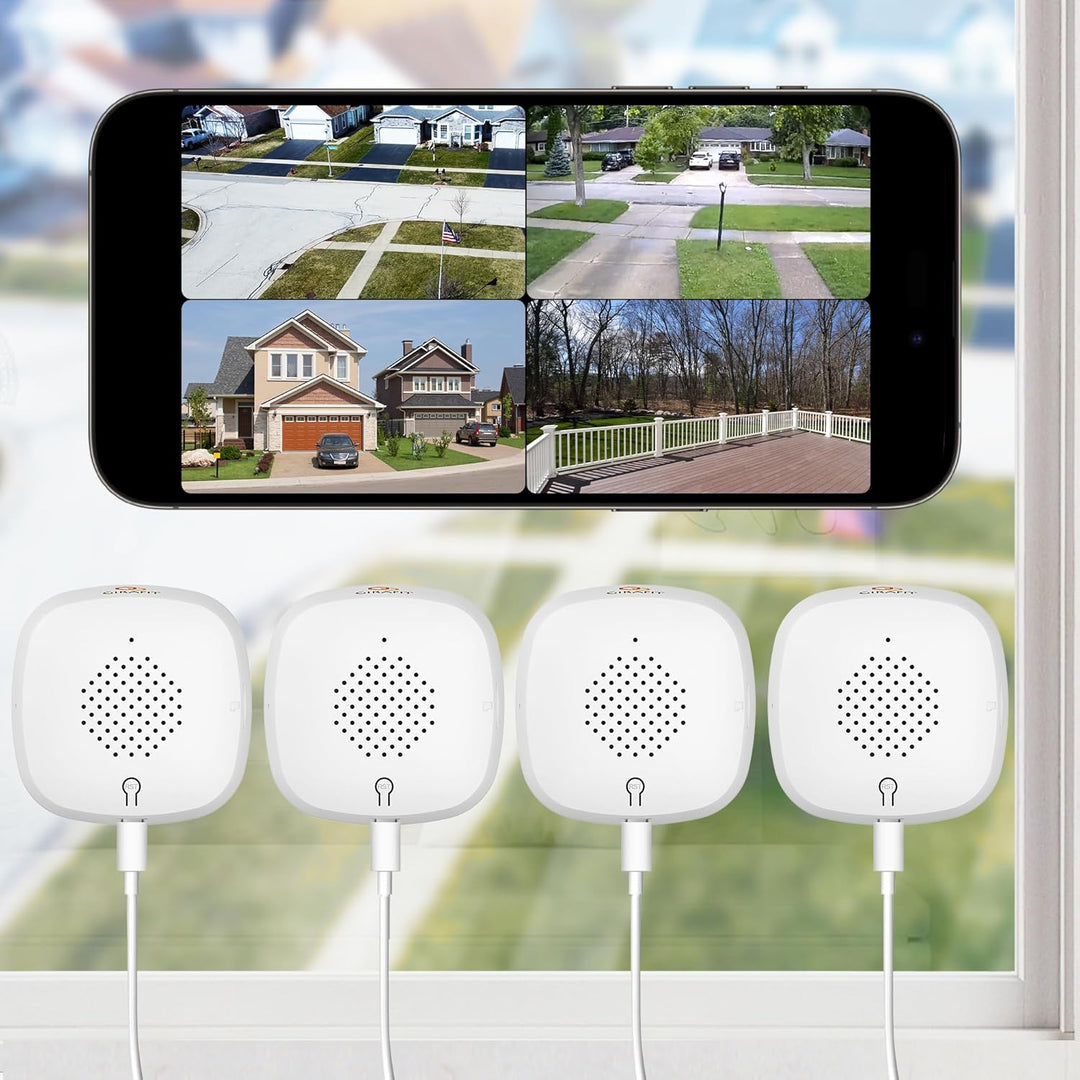Girafit Cámara de ventana 2K, cámaras de interior WiFi de 2.4 GHz y...
