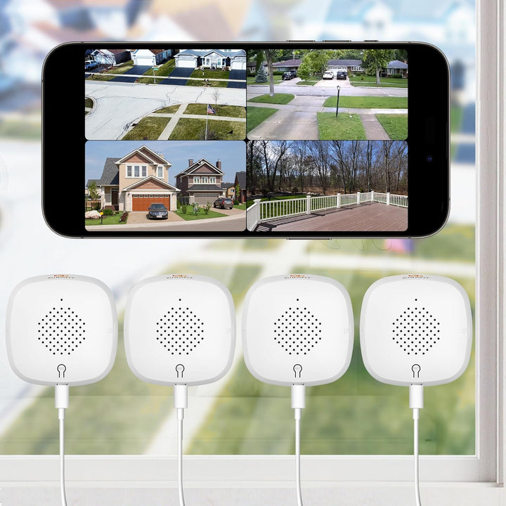 Girafit Cámara de ventana 2K, cámaras de interior WiFi de 2.4 GHz y...