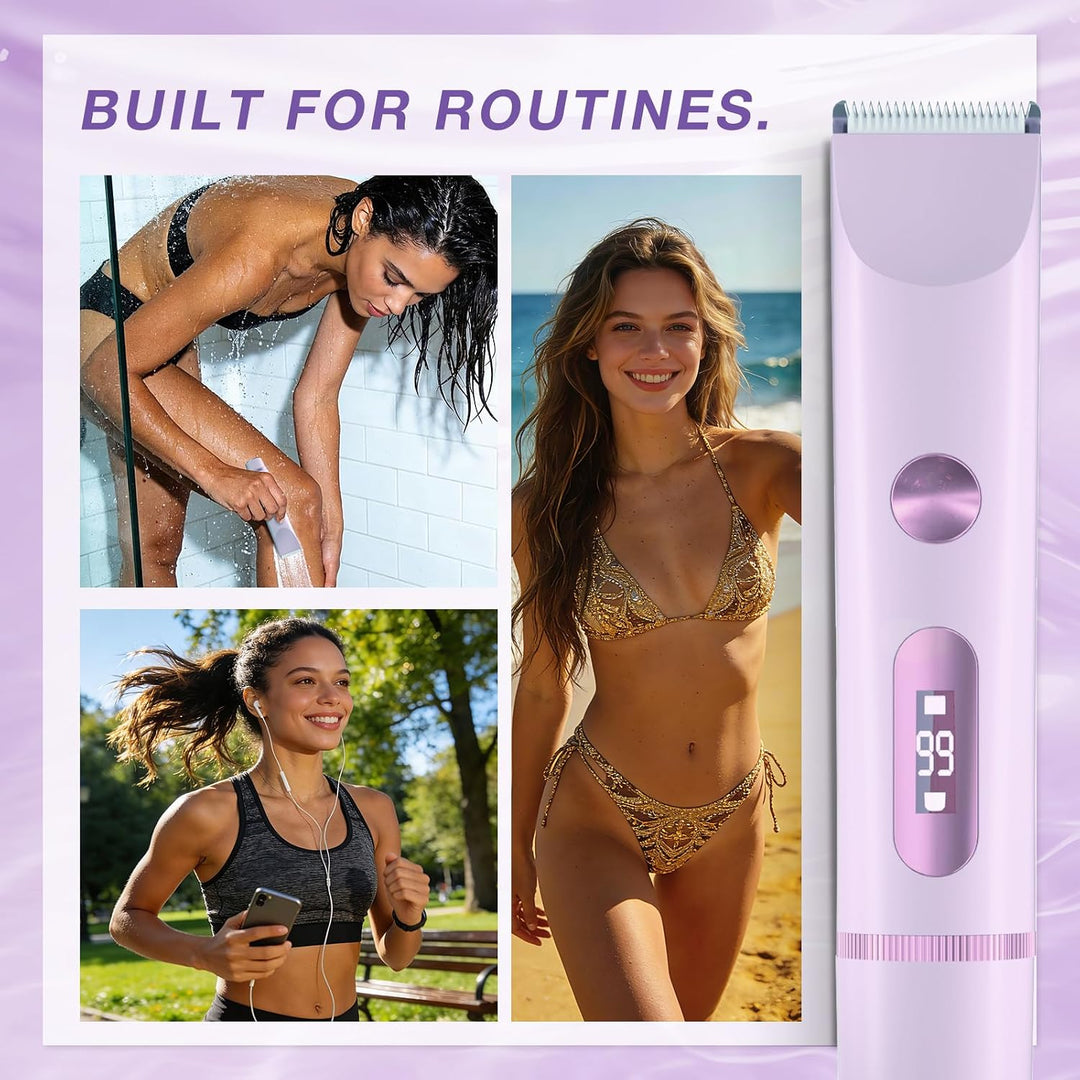 AMURS Recortadora de bikini para mujer, recortadora eléctrica de do...