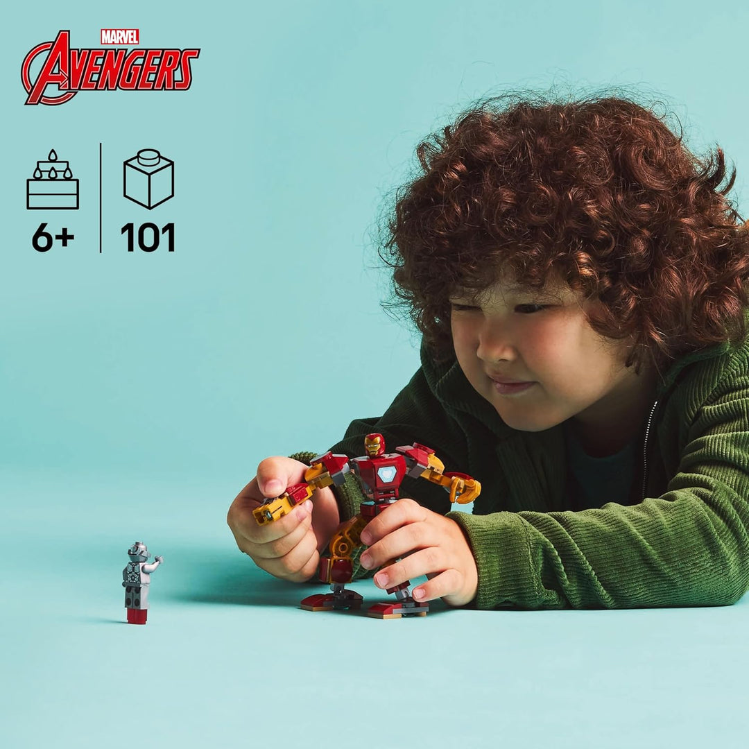 Paquete de juegos de construcción LEGO Marvel Spider-Man Mech vs. A...