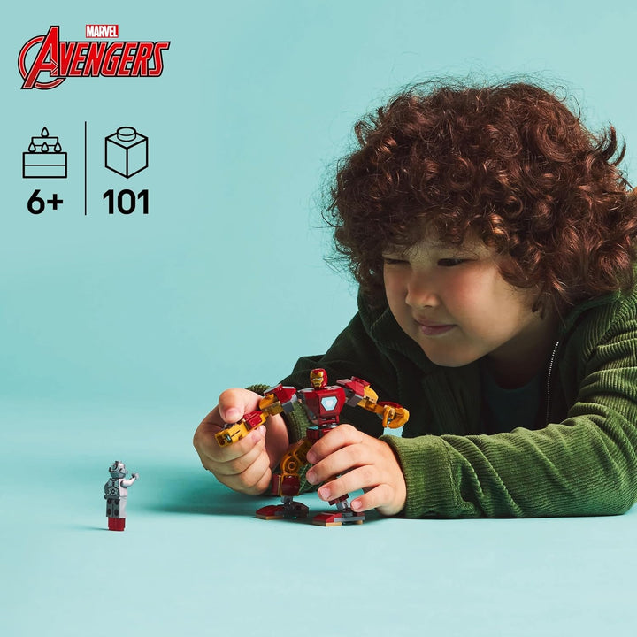 Paquete de juegos de construcción LEGO Marvel Spider-Man Mech vs. A...
