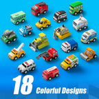 JOYIN - Juego de 18 piezas de autos y camiones de juguete