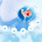 Bombas de baño para niños con juguete sorpresa en el interior, paquete de 42 bombas de baño para niños con 34 juguetes que brillan en la oscuridad y 8 juguetes de animales marinos en el interior, burbujas orgánicas para niños y niñas.