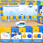 Juego de tren eléctrico para niños de 5 a 8 años, 225 piezas de