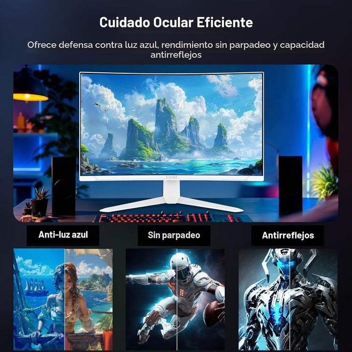 Z-Edge - Monitor curvo para juegos de 27 pulgadas, monitor curvado...