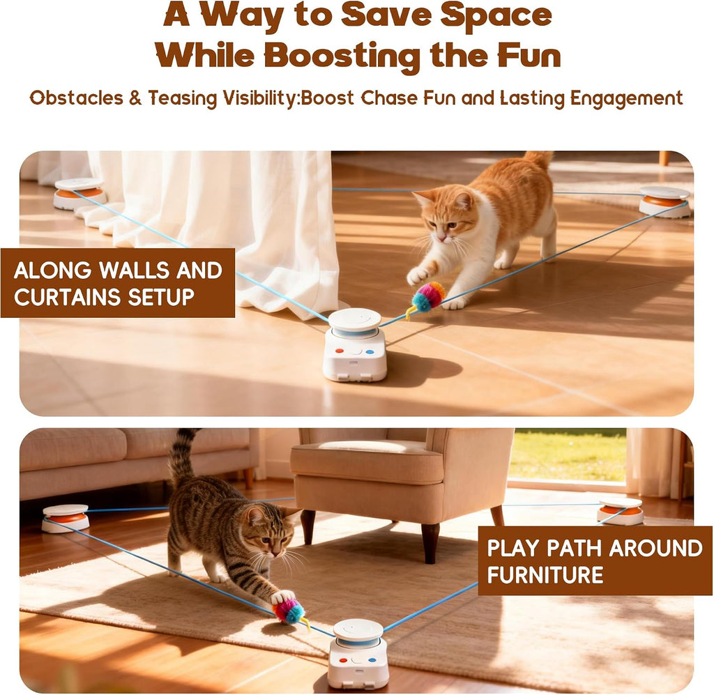 Juguete interactivo para gatos de interior, cinta de correr