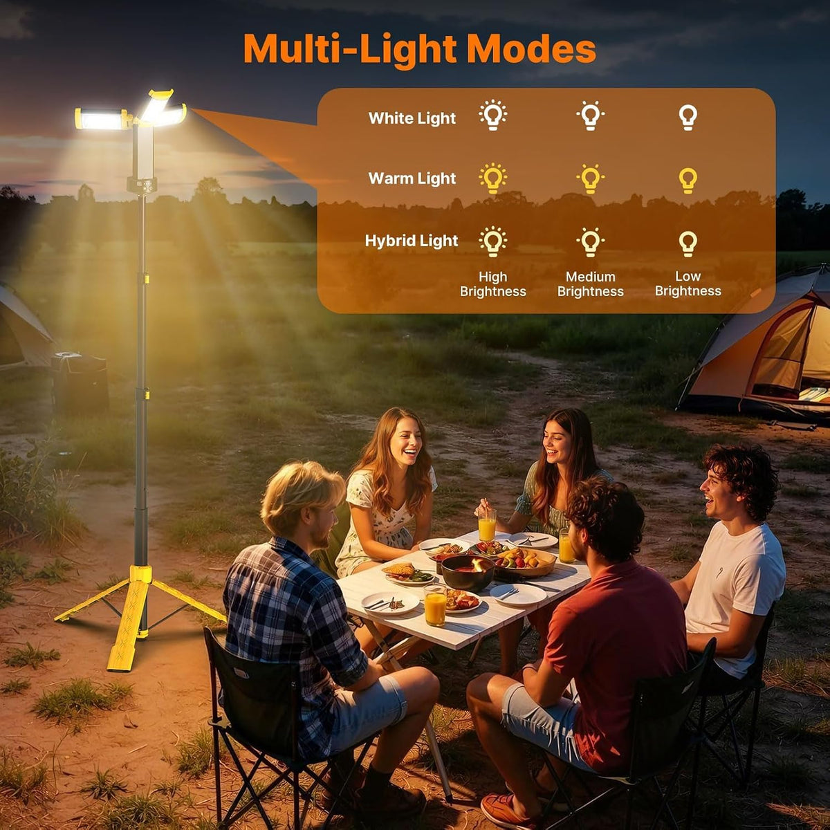 Lámpara OGERY Luces de camping con control remoto, linterna de camping recargable